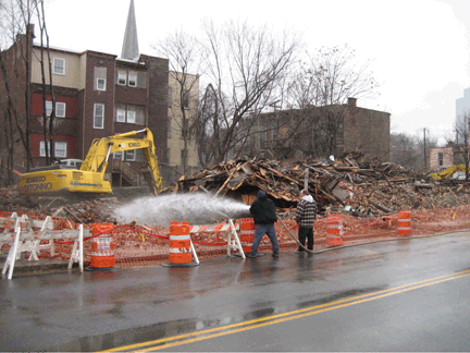 Hosing Down The Rubble