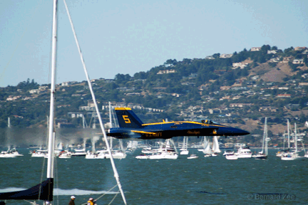 Blue Angel Jet Over San Francisco Bay, 2007