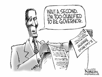 Cartoon of H. Carl McCall