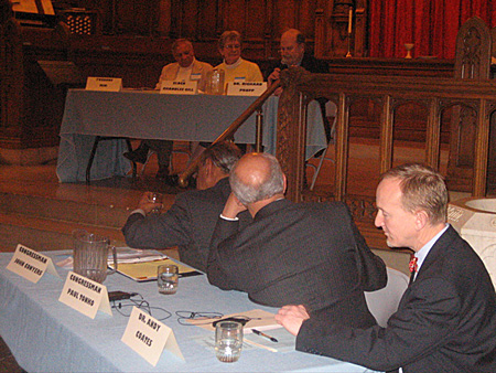 Mr. Conyers, Mr. Tonko And Dr. Coates Listen To The Faithful