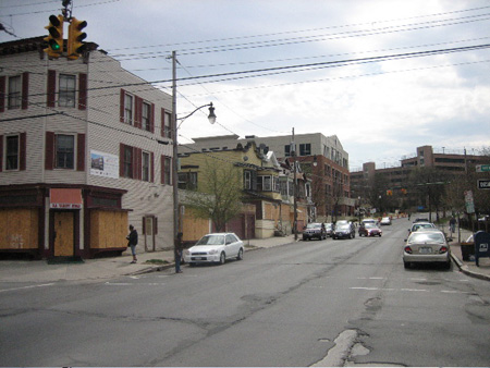 New Scotland Avenue Above The Intersection. Note The New Five Story Building And The Houses Slated For Demolition
