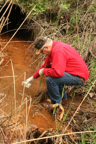 Tim Truscott Collects A Sample