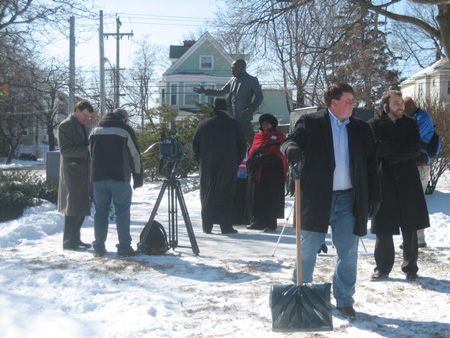 Setting Up For Carolyn McLaughlin's Announcement