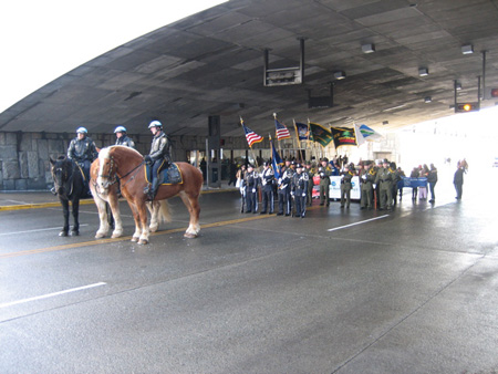 Assembling In Front Of The State Museum