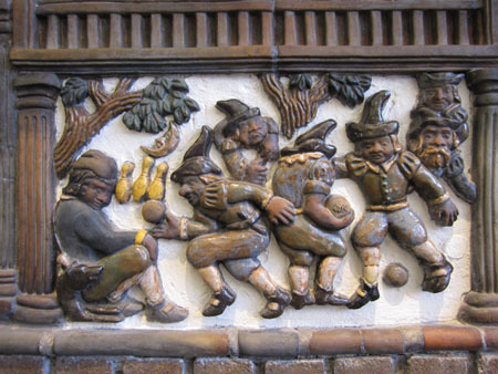One Panel From The Fireplace, The Bowling Dutchmen From Rip Van Winkle