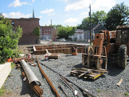 Construction Of Homes Nearby On Clinton Street