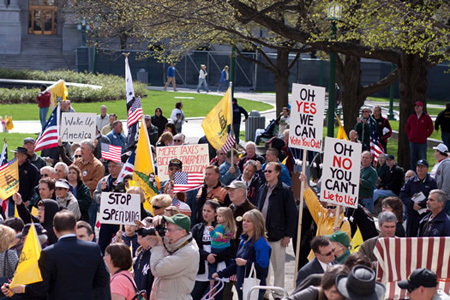 Tea Party Express" National Tour At The Corning Preserve In Albany, April 2010