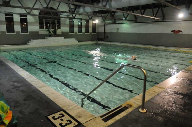 A swimmer does laps in the Public Bath No. 2 in Albany, NY on November 8, 2010. The public bath is slated for closure under Mayor Jerry Jennings proposed 2011 budget. (Lori Van Buren / Times Union)