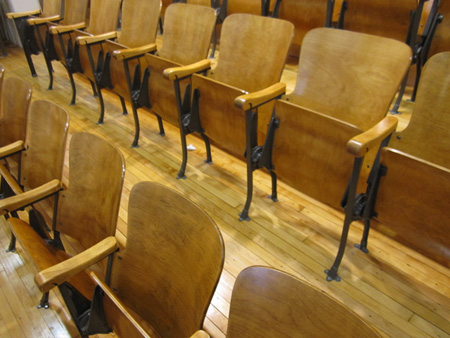 Recycled Chairs And Oak Floorboards In The Balcony