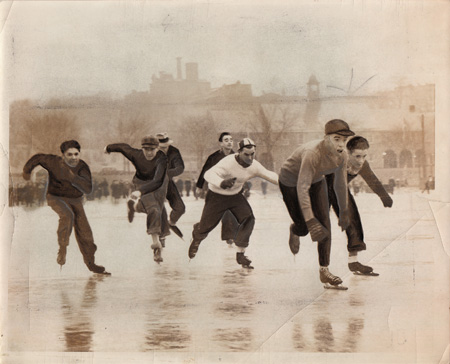 Lincoln Park Pool, Albany NY, February 1938 [Click on photo for larger size]