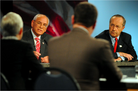 Paul Tonko Easily Out-Debating His Re-pub Opponent (at right) Last October