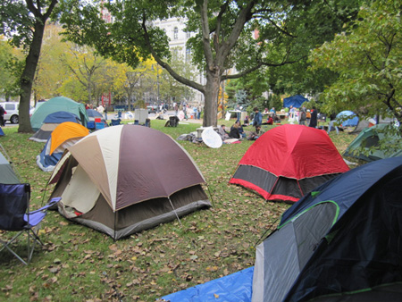 Academy Park Encampment, First Morning