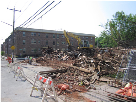 Destroyed Brick Buildings At Morton Avenue And Eagle Street