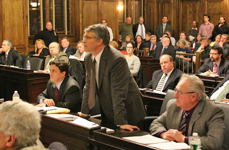 Phil Steck In The Albany County Legislature Earlier This Year