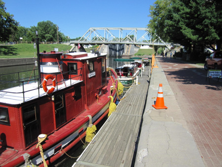 End Of The Waterford Canal Basin With The Doors Of Erie Canal Lock #2 (Under The Bridge)