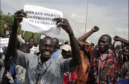 Malians Demonstrate Against US And French Military Intervention, Oct.18