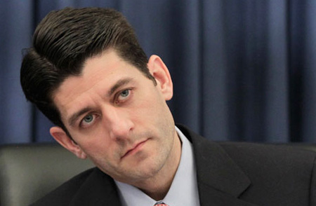 Teabagger Paul Ryan With His Characteristic Head Tilt
