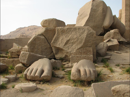 Remains Of The Colossal Statue Of Egyptian Pharaoh And Conquerer Ramses II, Inspiration For Ozymandias By Percy Shelley