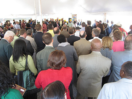 Crowd Attending The Groundbreaking
