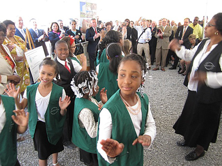 The Giffen Public School Outreach Community Choir Performs Their School Song