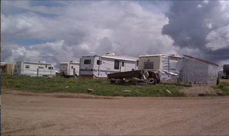 A "Man Camp" Trailer Housing For Oil Workers, Williston North Dakota, Monthly Rent $4000