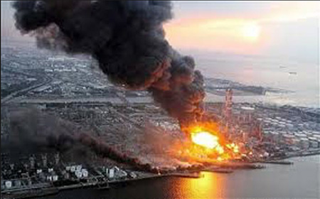 Fukushima Nuclear Power Plant Burning, March 2011: Still Emitting Radiation Today