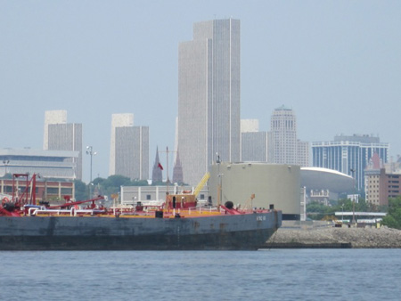Port Of Albany Seen From Across The Hudson River 