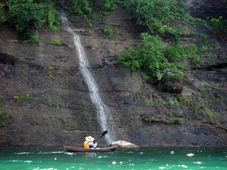 We Paddled Slowly Past The Cliffs Admiring Them...