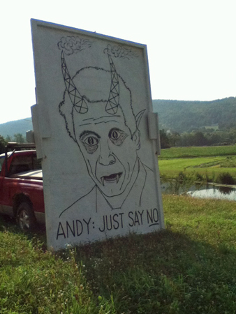 Anti-Fracking Sign In Otego