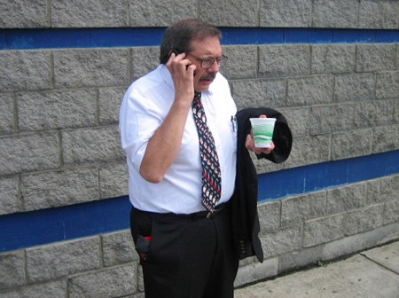 Dominick Calsolaro Waiting By The Sports Stadium On Henry Street