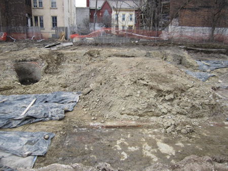 The Site In February 2013, Brick Cistern At Left