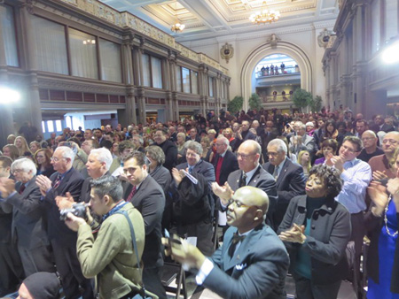 Standing Ovation As Kathy Sheehan Is Introduced