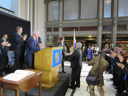 Jerry Jennings Congratulates Kathy Sheehan
