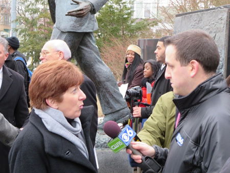 Mayor Sheehan Interviewed After The Ceremony