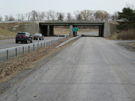 Lovely Noonan Lane, Thruway Exit Ramp 23 At Left