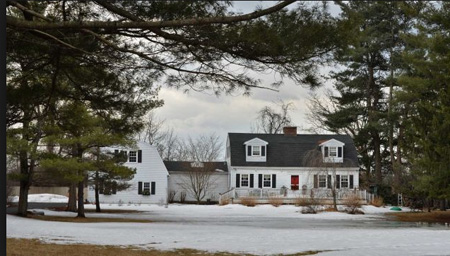 One Of The Modest Mansions At The end Of Noonan Lane In March