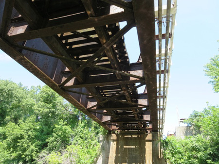 Long Abandoned Rail Bridge Over The Normanskill Behind The Port Of Albany Is Quietly Being Renovated With New Ties And Tracks
