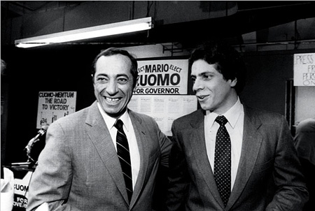 Former NY State Governor Mario Cuomo With Son Andrew, 1982