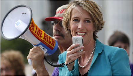 Zephyr Teachout Campaigning In NY City Early September, Assisted By Albany County Legislator Doug Bullock