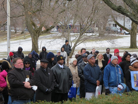 The People Assembled Before The Memorial, Listening To The Mayor