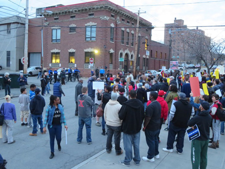Protest On April 3rd At The Arch Street Side Of The Morton Avenue Police Station