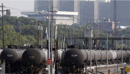 Oil Tank Cars In Albany