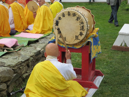 The Temple Drum Brought Outside For The Occasion