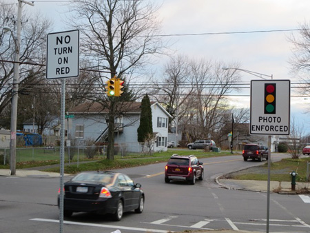 Red Light Camera Intersection At Second And Frisbee Avenues