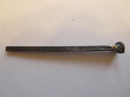 Early “Type B" Square Nail, Showing Two Burred Ridges On The Same Side