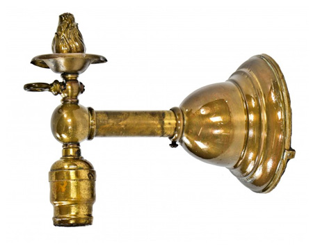 Fancy Restored Gas And Electric Fixture