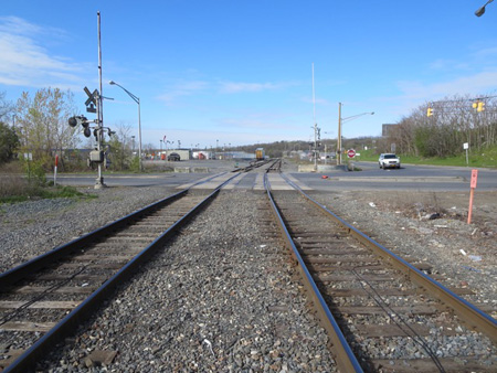Railroad Tracks At The Entrance To The Port Of Albany: Where The Action Will Take Place On May 14