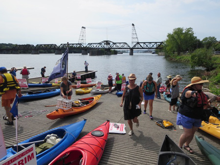Kayakers And A Few Canoists Prepare To Launch