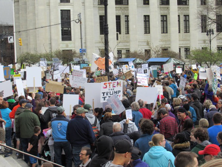 Starting To March, Earth Day March For Science Albany NY