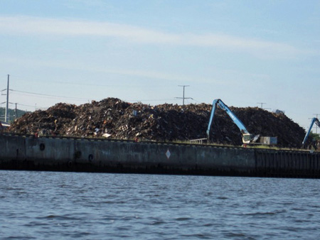 Metallic Waste On The Dock At Rensselaer
